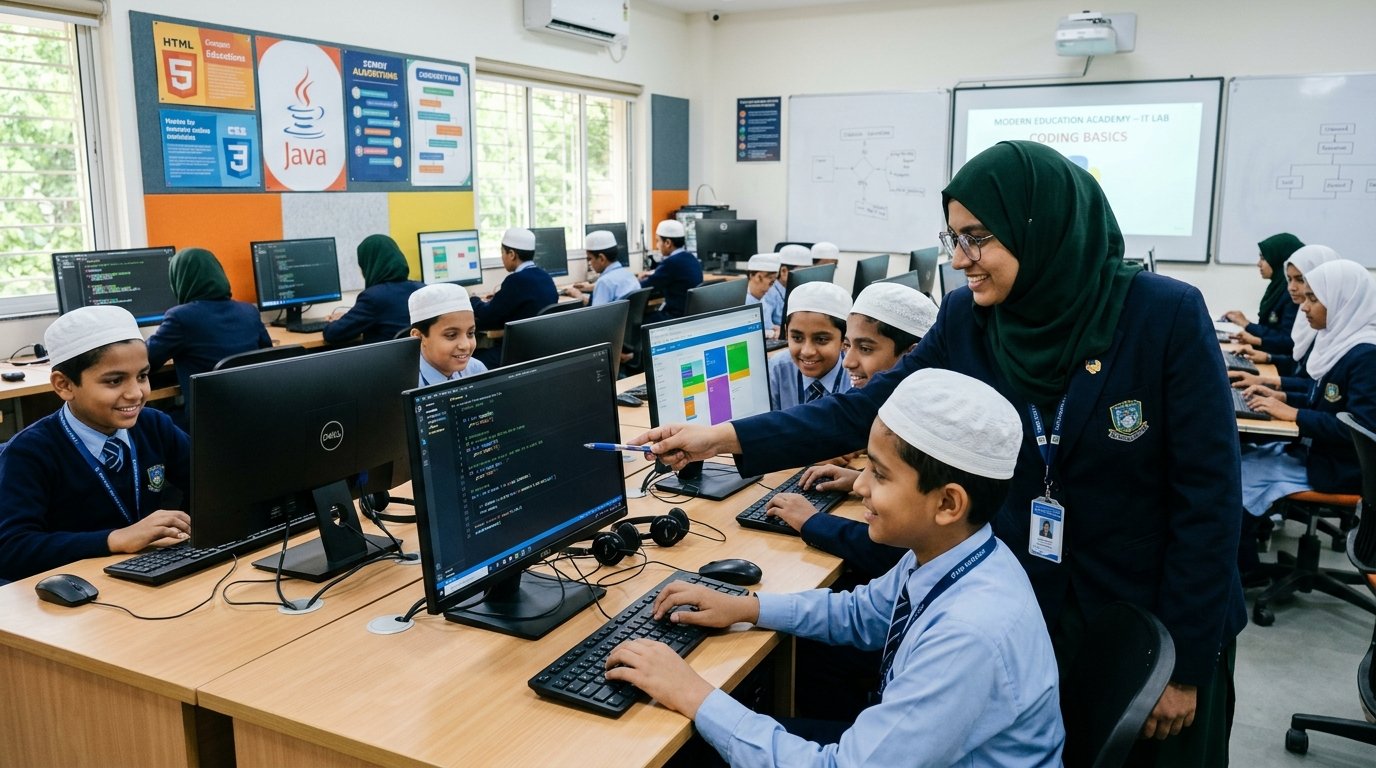 Students Learning in IT Computer Lab